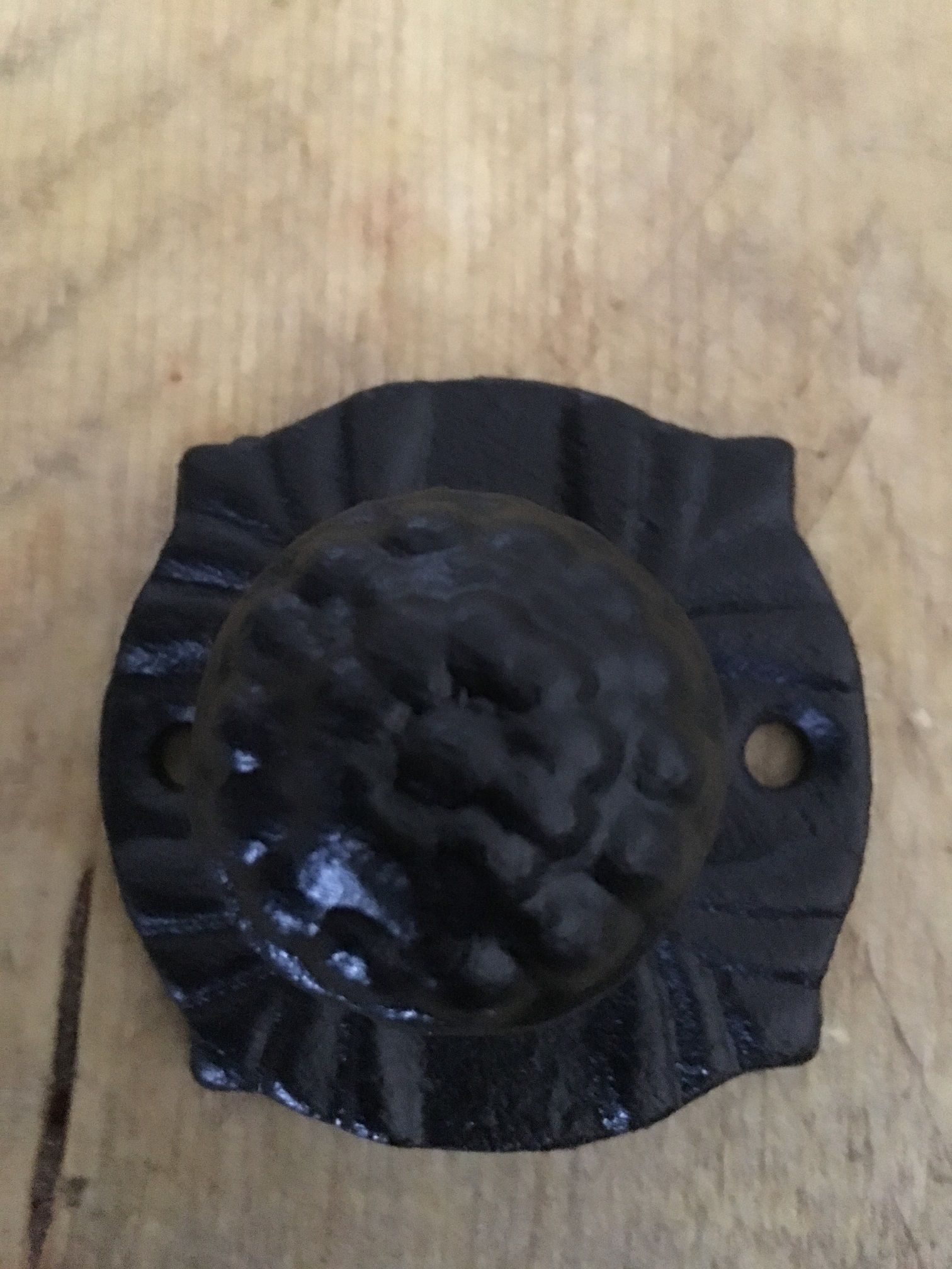 1 deurknop - Bommel Gietijzer-zwart